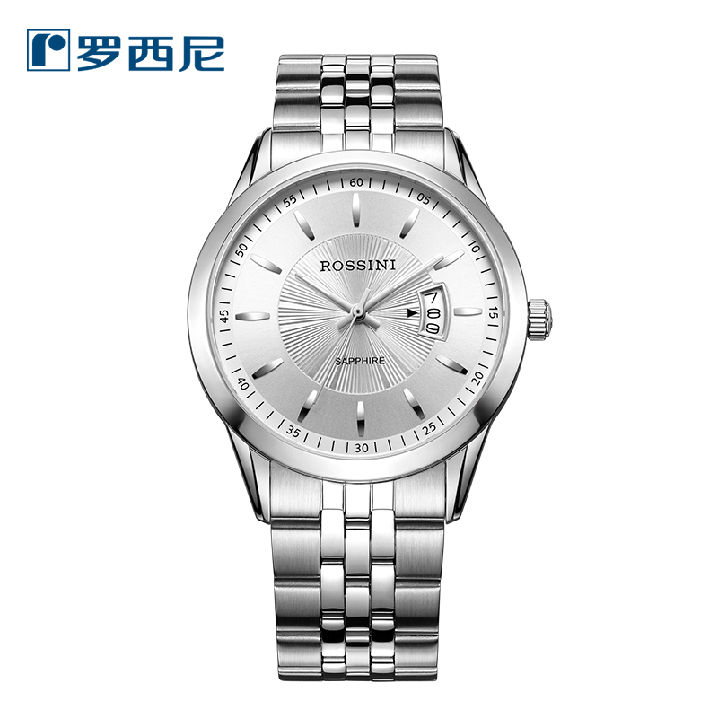 罗西尼(ROSSINI)手表 启迪系列 钢带皮带 商务风格 防水 情侣 石英对表 514631&514632（一口价）