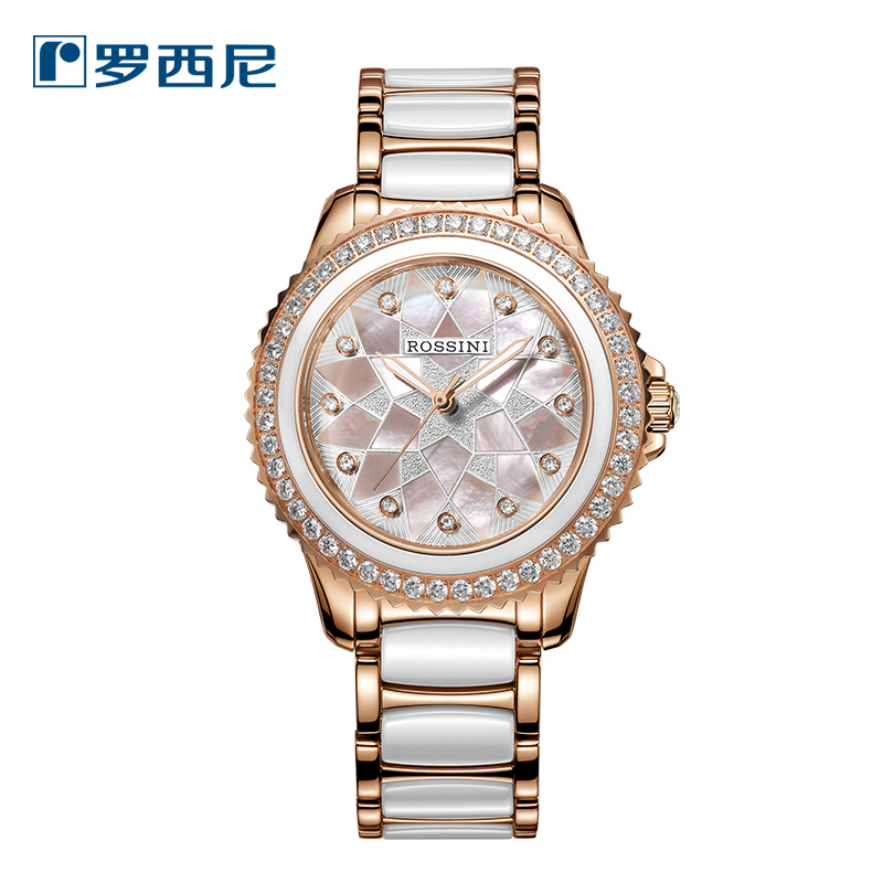 罗西尼(ROSSINI)机械表时尚女表钢带女士手表8620（一口价）