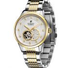 罗西尼(ROSSINI)手表 双子星系列 钢带 商务风格 防水 情侣 机械男表 6485T01A