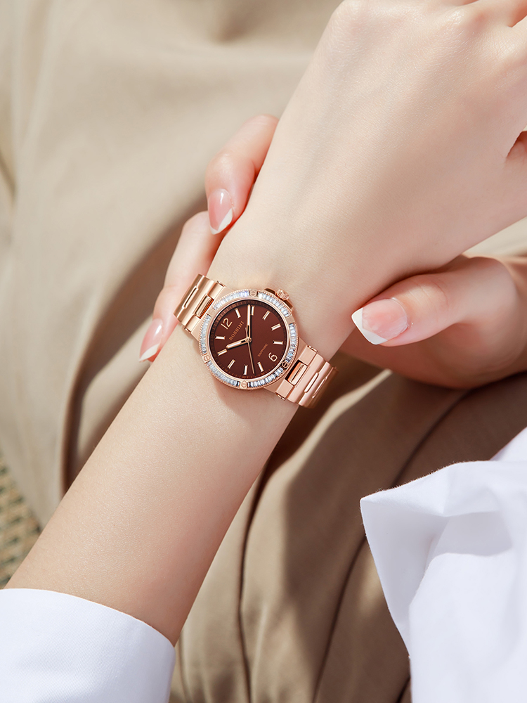 罗西尼(ROSSINI)手表不锈钢表壳不锈钢表带石英女表50106
