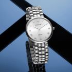 罗西尼(ROSSINI)手表丝绸系列商务风格情侣对表钢带石英女表5814