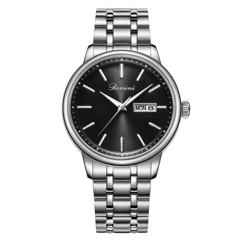 罗西尼(ROSSINI)不锈钢表壳不锈钢表带男女石英表50067&50068