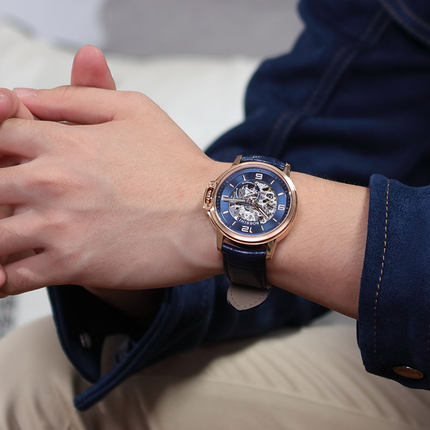 罗西尼(ROSSINI)手表勋章系列皮带商务男士机械腕表517793（一口价）