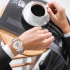 D罗西尼(ROSSINI)手表公务系列钢带商务男士机械腕表6615（一口价）